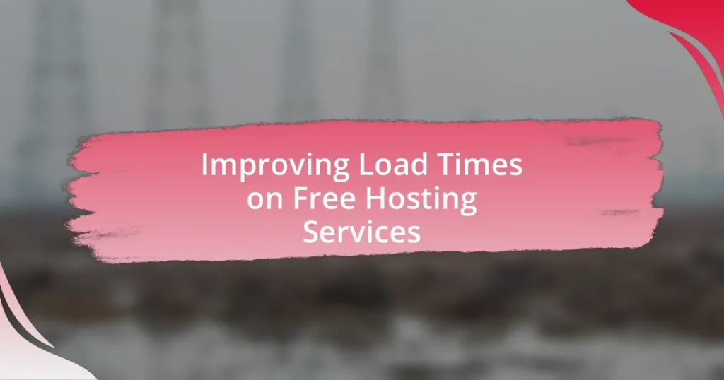 Improving Load Times on Free Hosting Services