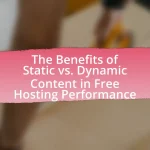 The Benefits of Static vs. Dynamic Content in Free Hosting Performance