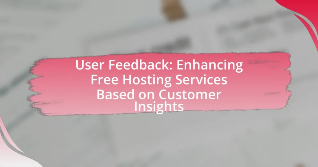 User Feedback: Enhancing Free Hosting Services Based on Customer Insights