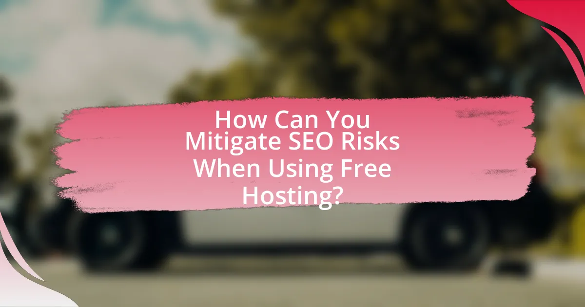 How Can You Mitigate SEO Risks When Using Free Hosting?