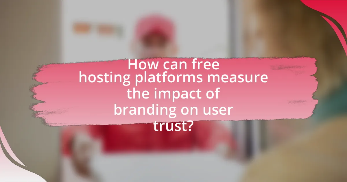 How can free hosting platforms measure the impact of branding on user trust?