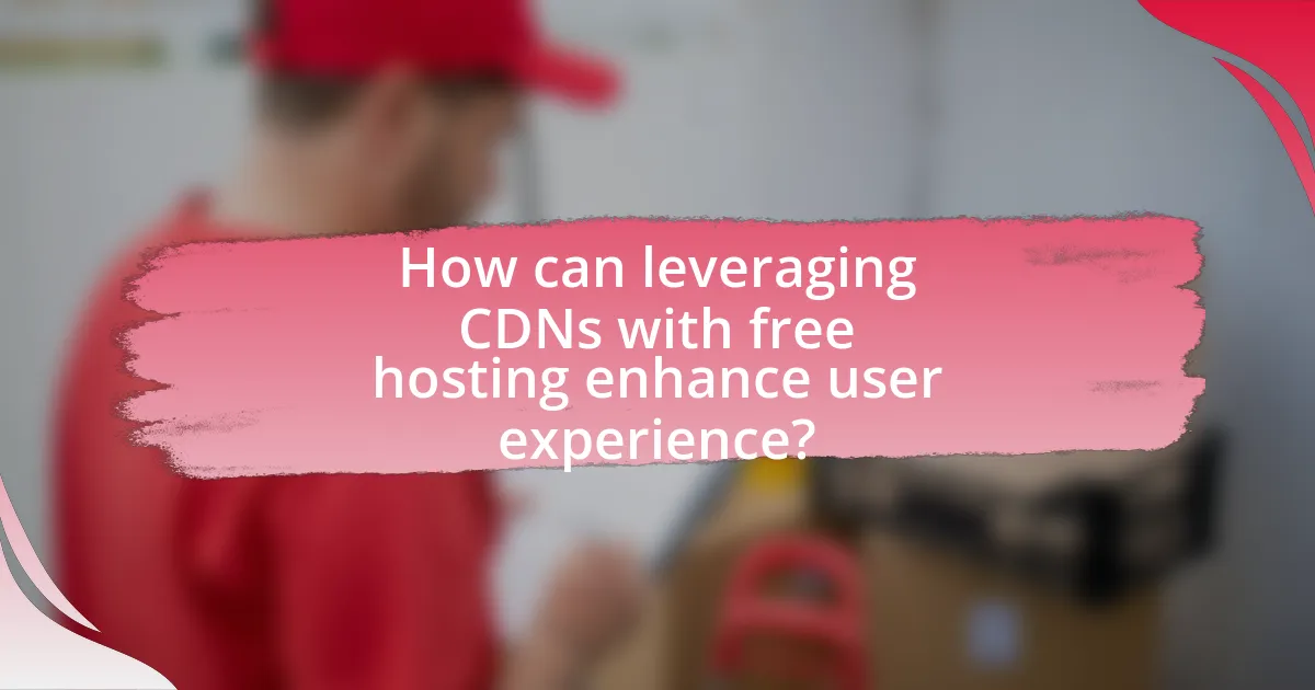 How can leveraging CDNs with free hosting enhance user experience?