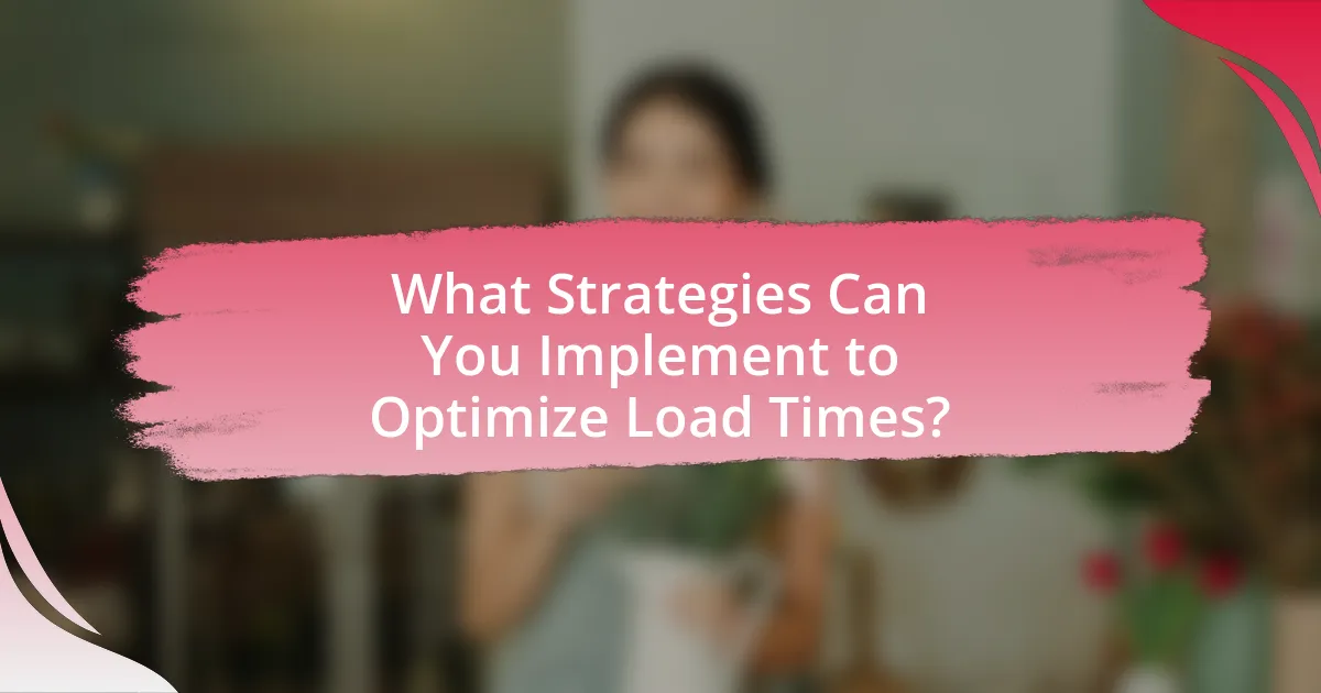What Strategies Can You Implement to Optimize Load Times?