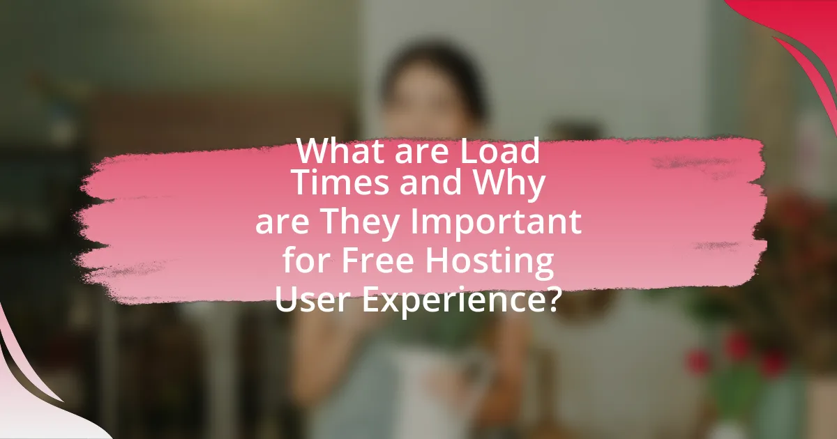 What are Load Times and Why are They Important for Free Hosting User Experience?