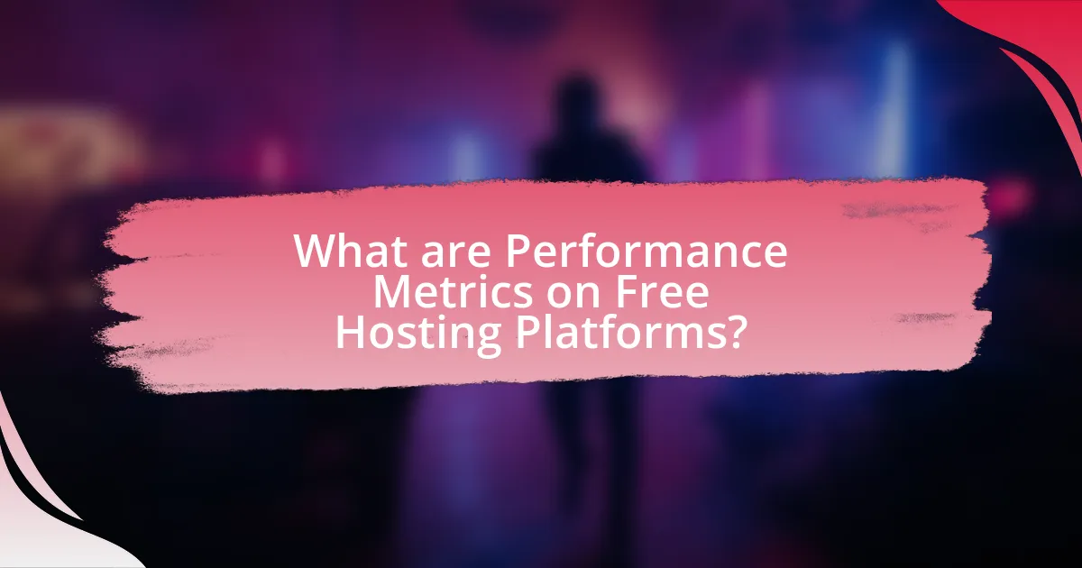 What are Performance Metrics on Free Hosting Platforms?