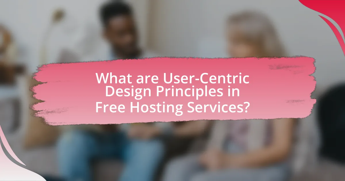 What are User-Centric Design Principles in Free Hosting Services?
