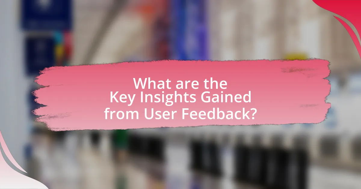 What are the Key Insights Gained from User Feedback?