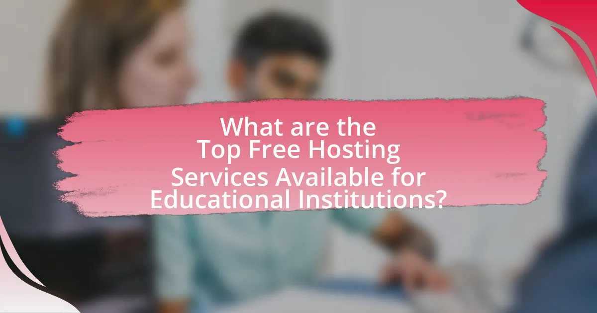 What are the Top Free Hosting Services Available for Educational Institutions?