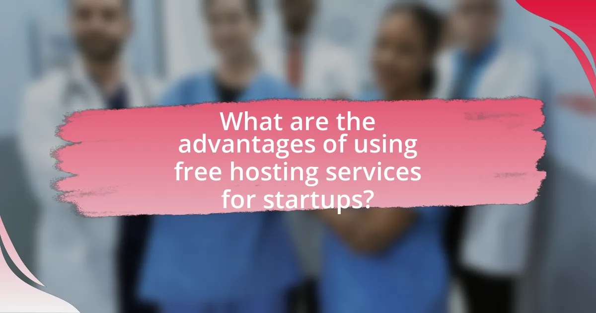 What are the advantages of using free hosting services for startups?