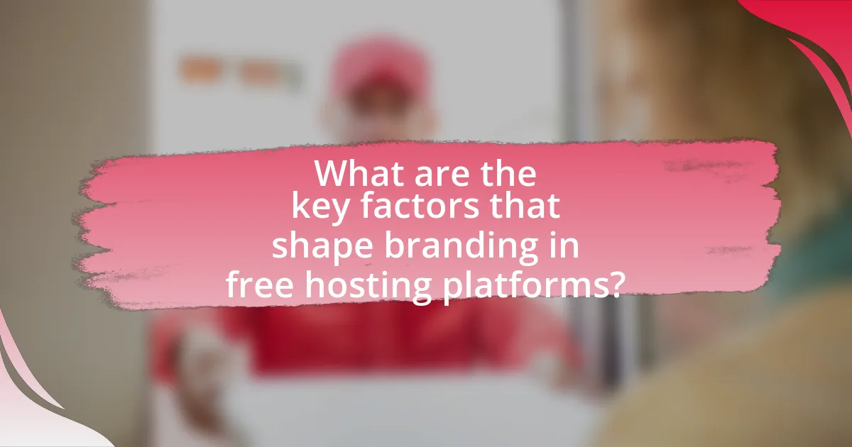 What are the key factors that shape branding in free hosting platforms?