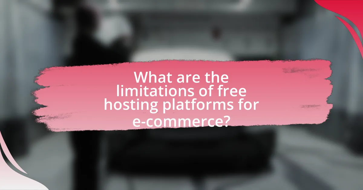 What are the limitations of free hosting platforms for e-commerce?