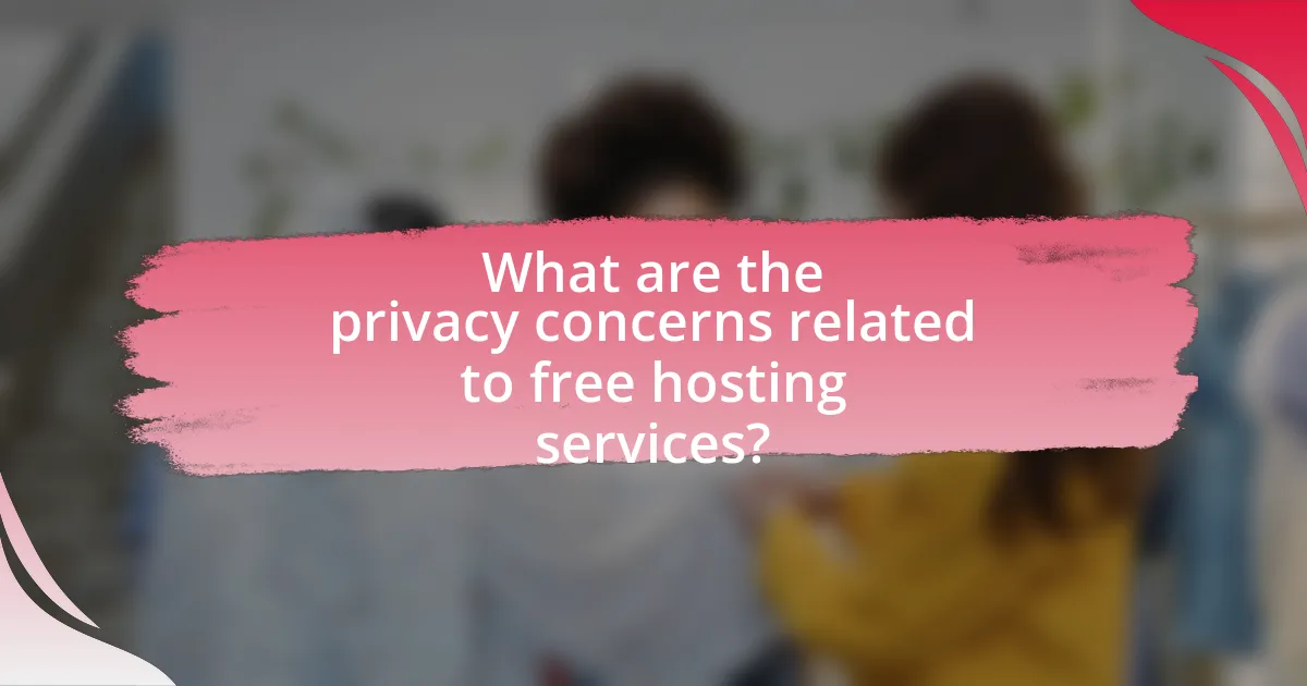 What are the privacy concerns related to free hosting services?