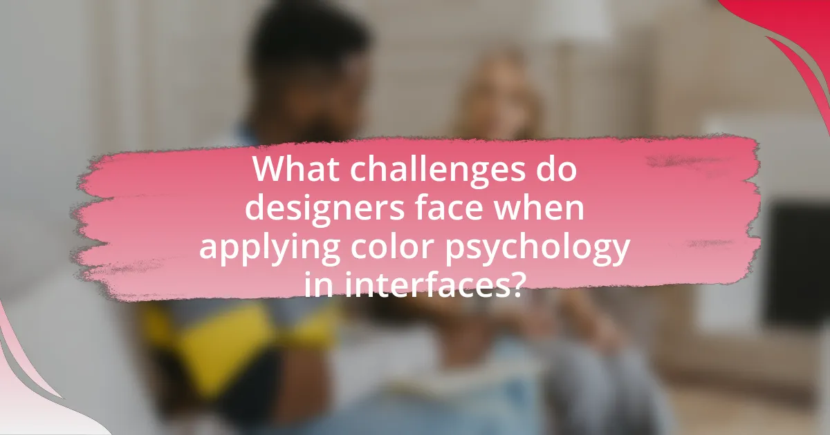 What challenges do designers face when applying color psychology in interfaces?
