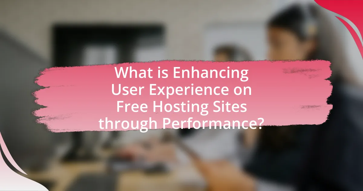 What is Enhancing User Experience on Free Hosting Sites through Performance?