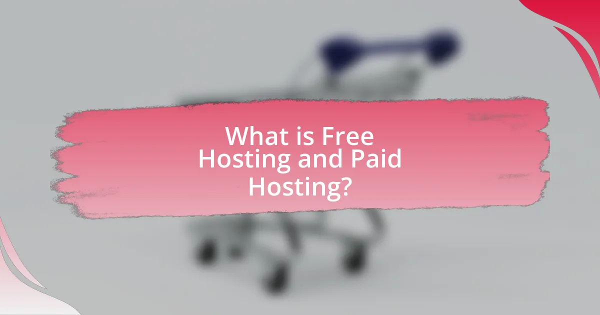 What is Free Hosting and Paid Hosting?