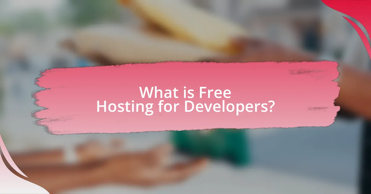 What is Free Hosting for Developers?