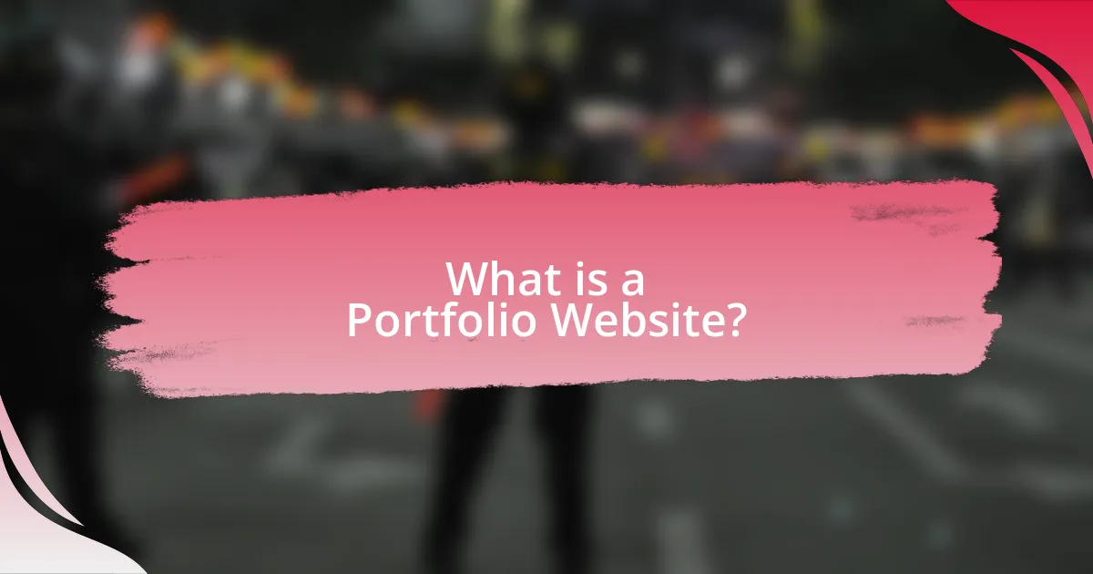 What is a Portfolio Website?