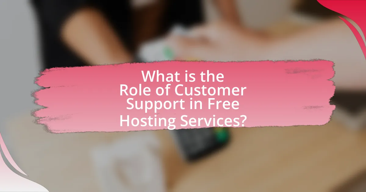 What is the Role of Customer Support in Free Hosting Services?
