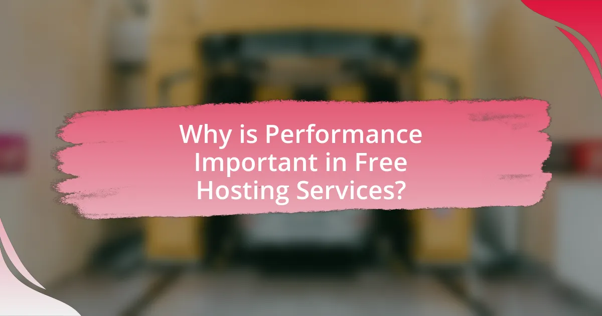 Why is Performance Important in Free Hosting Services?